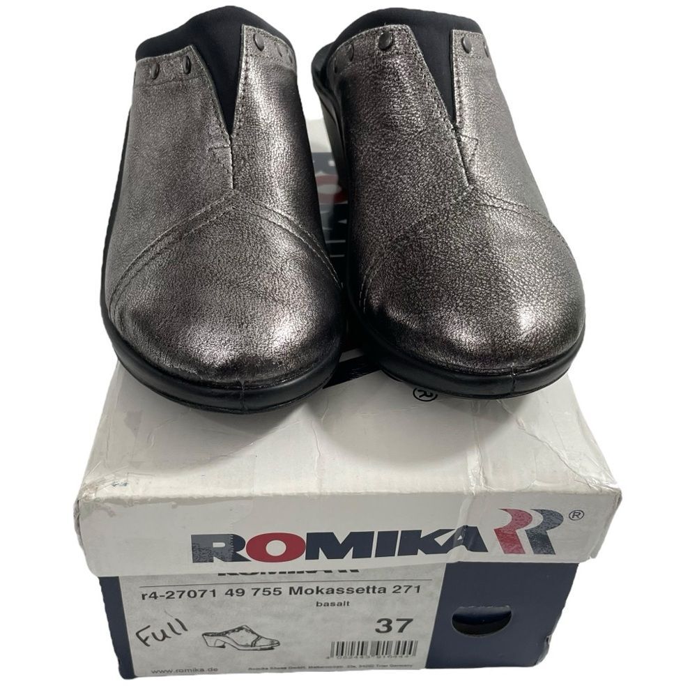 NEW Romika Mokassetta 271 Leather Mules Clogs‎ Shoes Women’s Size EU 37